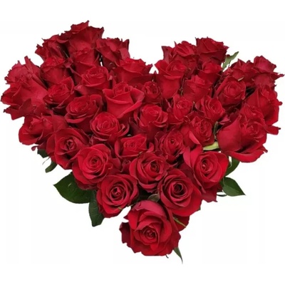 Srdce z růží velké EVER RED 70cm