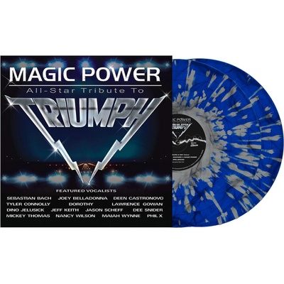 Various Artists - Magic Power All-Star Tribute To Triumph (Indie Edition) (Dark Blue & White Splatter Coloured) (2 LP) (0198846598666)