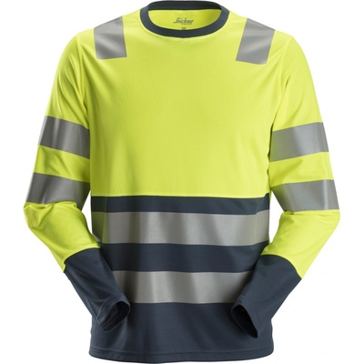 Snickers Workwear reflexné tričko dlhým rukávom AllroundWork tr. 2 žltomodrá S