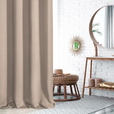 Eurofirany Zatemňovací záves LOGAN béžový, polomatný, na pásku bežová Polyester 135x270 cm