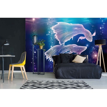 DIMEX ART s. r. o Самозалепваща се флизелинова фототапета зодиакален знак - риби 375 x 250 см