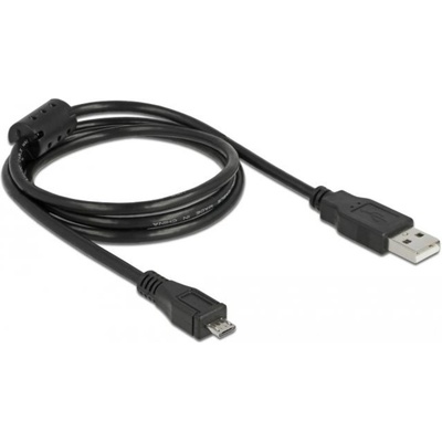 Delock Кабел DeLock, USB-A мъжко - MicroUSB-B мъжко, USB 2.0, 1 м, Черен