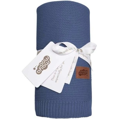 DETEXPOL Pletená deka do kočárku denim