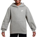 Nike Детски суичър Nike Kid's Sportswear Club Fleece Pullover Hoodie - Dark Grey Heather / White (704-6169-0312)