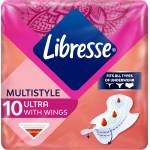 Libresse Ultra Multistyle крилати санитарни салфетки за всички видове бельо 10бр (109482)