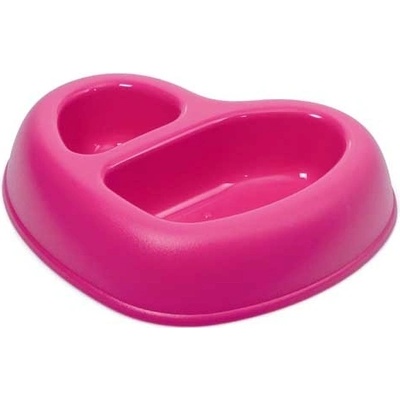 COBBYS PET AMORE 0,50+0,20 l Double 27 x 22,5 x 6,5 dvojmiska plastová