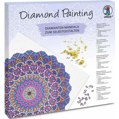URSUS Diamond Art Painting umělecká sada - Mandala fialovomodrá