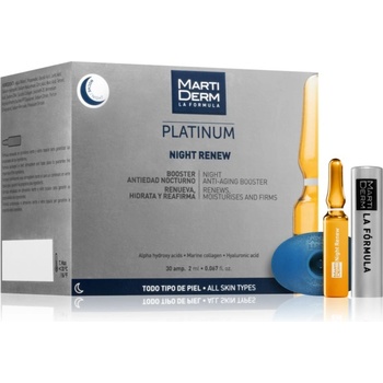 MartiDerm Platinum Night Renew нощен серум против бръчки в ампули 30x2ml