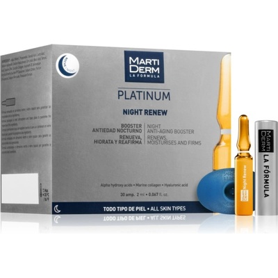 MartiDerm Platinum Night Renew нощен серум против бръчки в ампули 30x2ml