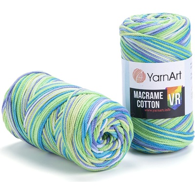 Yarn Art Macrame Cotton VR 920 zelená, modrá