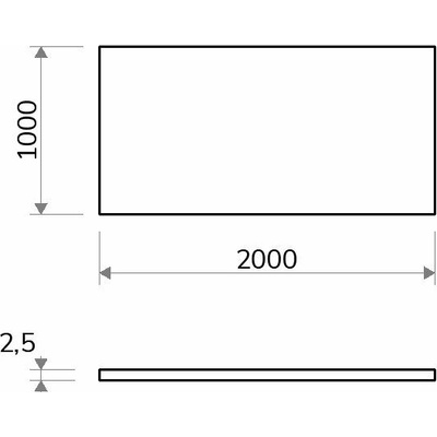 Eloxovaný hliníkový plech 1×2 m, tloušťka 2,5 mm - elox 10 µm Natural + fólie