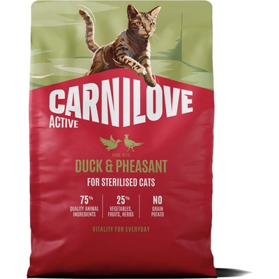 CARNILOVE ACTIVE Cat Dry Made with Duck & Pheasant for Sterilised Adult All 2 kg