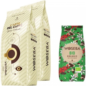 Image 1 of WOSEBA Gusto Delicato кафе на зърна 2 кг + подарък Bio Organic кафе на зърна