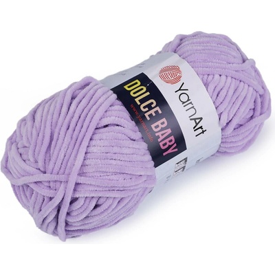 Pletací žinylková příze Dolce Baby 50 g Varianta: 8 (744) fialová lila, Balení: 1 ks 49607/120841/230554