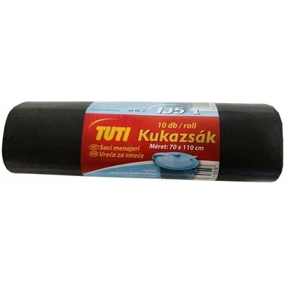 TUTI Vrecia na odpadky 17µm 135 l 10 ks čierna