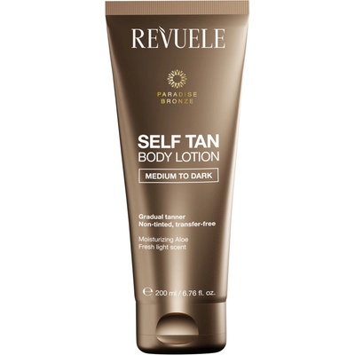 Revuele Paradise Bronze Self Tan Body Lotion samoopalovací mléko pro postupné opálení odstín Medium To Dark 200 ml