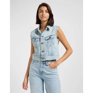 LEE Елек Lee Cropped Rider waistcoat - Blue (Hint Of Rain)