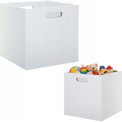 5five Simply Smart Úložný box Wood 31 x 31 x 31 cm biela