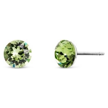CrysTalp náušnice so zelenými kryštálmi Tubby Mini 4200.PER.R