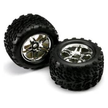 Traxxas колело 3.8", джанта Split Spoke H17 хромиран, гума Talon (чифт)
