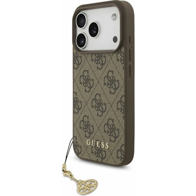 GUESS 4G Charm MagSafe Заден Калъф за iPhone 17 Pro Tone on Tone Кафяв Guess | Kafyav | МЪЖЕ | UNI