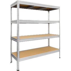 Carmen Метален стелаж MEGA 177x200x45 см, до 500 кг на рафт - цинк (3580514_1) - xmall