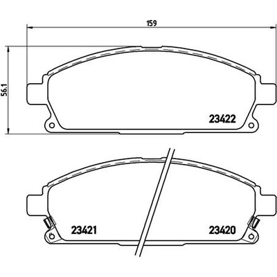 BREMBO Sada brzdových platničiek kotúčovej brzdy P56040