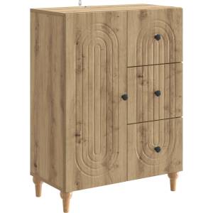 vidaXL Служебен шкаф Дъб артизан 66 x 34, 5 x 90 см Инженерна дървесина (894174)