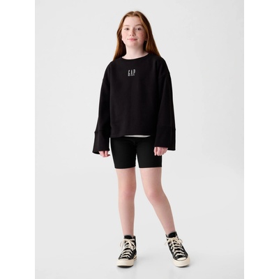 Gap detské rebrované biker shorts Čierna