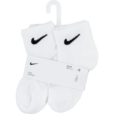 Nike Детски чорапи Nike 6 Pack Ankle Socks Childrens - White