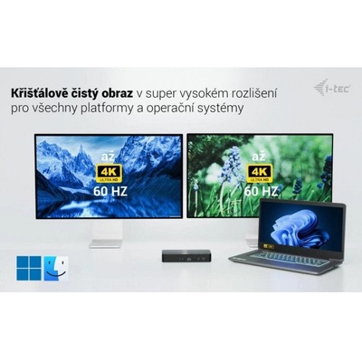 i-tec CAINTGDUAL4KDOCPD докинг станция Жичен USB 3.2 Gen 1 (3.1 Gen 1) Type-C Черен (CAINTGDUAL4KDOCPD)