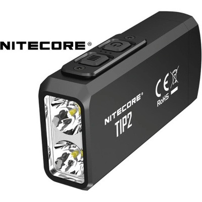 Prívesok na kľúče LED Nitecore TINI2 500lm vstavaný Li ion aku. 280mAh 3 6V USB C nabíjateľná Čierna