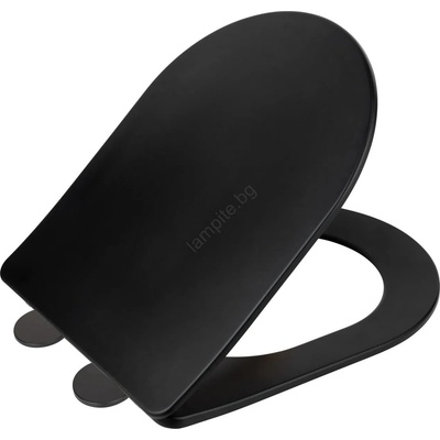 WENKO 26029100 - Тоалетна седалка GALATI 46x36 см черна (WE0741)