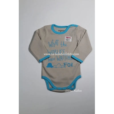 mymosa Боди с дълъг ръкав за момче, 50/56, 74/80