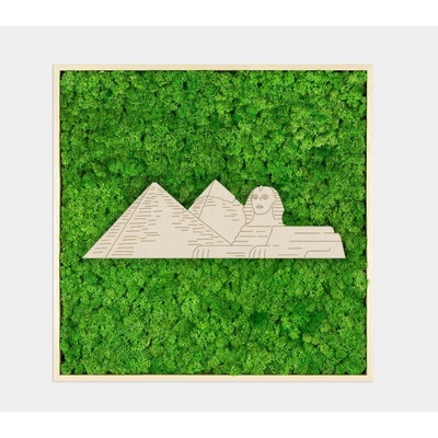 Lišajníkový obraz svetových monumentov Biele drevo, Pyramídy a Sfinga