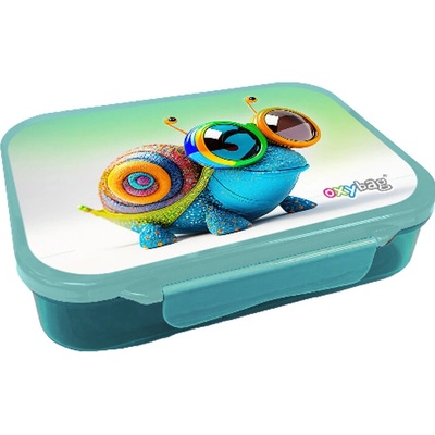 Oxybag Box na desiatu s priehradkou crazy animals slimák