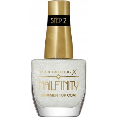 Max Factor Nailfinity Shimmer Top Coat třpytivý vrchní lak odstín 102 Starry Veil 12 ml