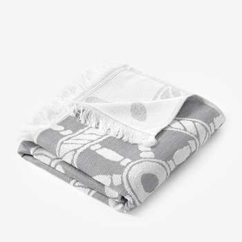 Goldea plážová osuška kormidlá na sivom 90 x 160 cm