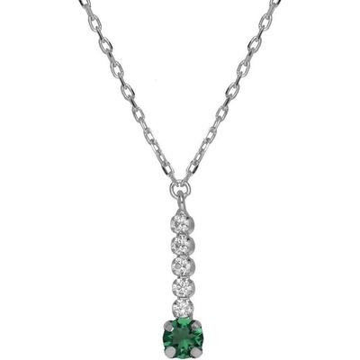 Victoria Cruz Elegantný strieborný náhrdelník s kryštálmi A4668-20HG