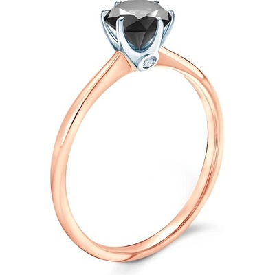 Savicki Zásnubný prsteň The Journey dvojfarebné zlato čierny diamant TJ R2 SZCD RB