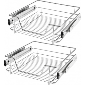 tectake 403440 2 teleskopické zásuvky do kuchyne, spálne - 47 cm