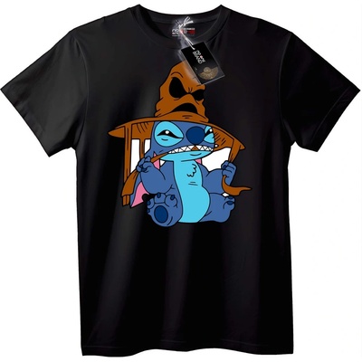 NOONEBRAND Тениска Stitch с Вещерска Шапка - L, Black