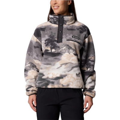 Columbia Дамски поларен пуловер Columbia Women's Helvetia II Printed Cropped Half Snap Fleece jumper - Shark / Dreaming (105-6166-1413)