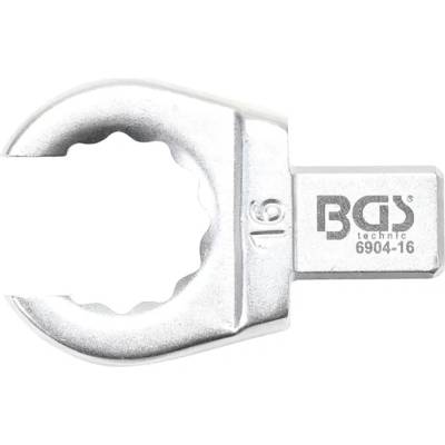 BGS Technic Otevřený očkový klíč 15 mm, nástrčný s upínáním 9 x 12 mm BGS 6904-16