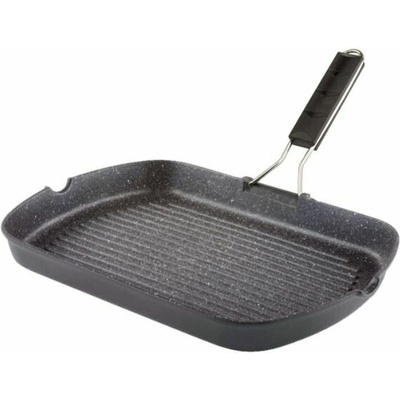 Italská grilovací pánev – Obdélníkový steakový gril Dietigrill Marmorella 25×35 cm