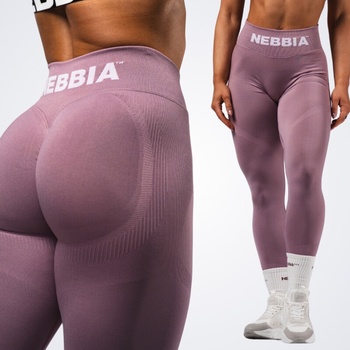 Nebbia Bezešvé extra push-up legíny s vysokým pasem FLOW SEAMLESS 496 růžové