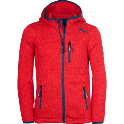 TROLLKIDS Детско поларено яке Trollkids Kid's Jondalen Jacket XT Fleece jacket - Spicy Red / Dolphin Blue - размер 128 (EU) (703-2541-0916)