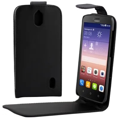 Huawei Y625 Dual Флип Кожен Калъф и Протектор