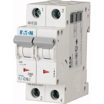 Автоматичен прекъсвач eaton pl7-c16/2, 263359 - 16 a, 2p (263359)
