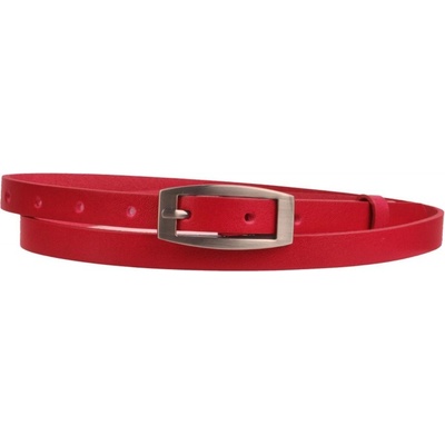 Penny Belts dámský kožený úzký pásek červený 15-2-93